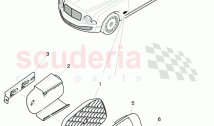 cooling air grill, fender, F >> 3Y-C-017 527, F >> ZH-C-017 527