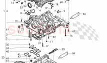 Engine oil sump lower part, Engine oil sump upper part, crankcase, sealing flange
