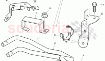 Water hose with heating, valve