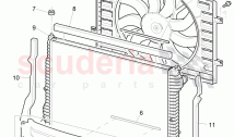 Coolant radiator, Coolant expansion tank, air duct, D - MJ 2008>> - MJ 2009