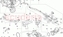 Exhaust gas turbocharger, oil return line, oil pressure line, D >> - MJ 2010
