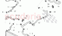 Coolant hoses and pipes, Engine bay, D - MJ 2015>>