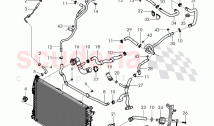 Coolant hoses and pipes, Engine bay, F >> 3W-F-044 095, F >> ZA-F-044 095