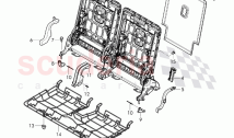 seat and backrest frame, trim - rear seat, (3rd seat row), D - MJ 2018>>