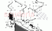 Coolant hoses and pipes, Engine bay, F 3W-E-096 908>> 3W-E-097 155, F ZA-E-096 908&hellip;