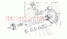Driving shaft - Connecting rods and pistons - Motor flywheel