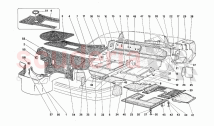 Carpet for luggage compartment and insulation panels