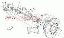 FRONT BRAKE DISC AND STEERING KNUCKLE