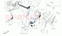 GEARBOX OIL HEAT EXCHANGER AND PIPES - HEAT EXCHANGER AND REAR PIPES