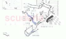 GEARBOX OIL HEAT EXCHANGER AND PIPES - HEAT EXCHANGER AND REAR PIPES