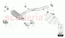 INTERMEDIATE PIPE WITH REAR SILENCER