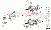 STEERING COLUMN WITH ATTACHMENT PARTS