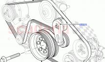 Pulleys And Drive Belts(5.0L OHC SGDI SC V8 Petrol - AJ133)((V)FROMAA000001)