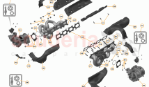 16 - F1 - POWER UNIT - 16.8 - 01 - POWER UNIT - EXHAUST MANIFOLD + TURBOCHARGERS