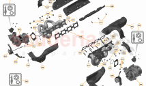 16 - F1 - POWER UNIT - 16.9 - 01 - POWER UNIT - EXHAUST MANIFOLD + TURBOCHARGERS