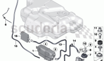 Fuel tank breather line/carbon canister