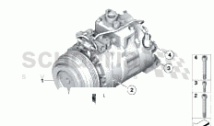 Air-conditioner compressor/mounting part