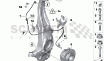 Carrier / wheel bearing, front