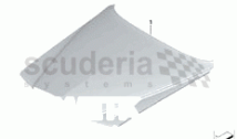 Bonnet, brushed aluminium