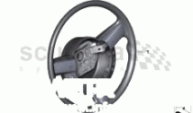 Steering wheel, coloured leather