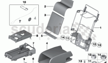Center armrest, rear