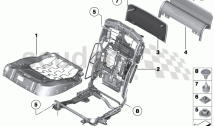Seat, rear, seat frame, comfort seat