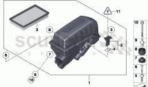 Intake silencer/Filter cartridge/HFM