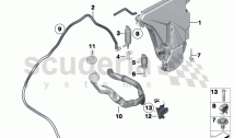 Reservoir, windscr./headlight washer sys.