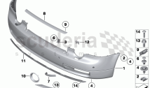 Trim panel, bumper, front