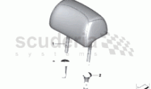 Seat, rear, head restraint, basic seat