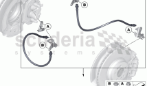 Set of brake hoses front