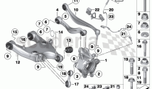 REAR AXLE SUPPORT/WHEEL SUSPENSION