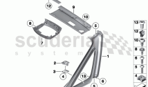 Trim panel A-column/Int.windscreen panel