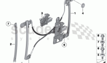 DOOR WINDOW LIFTING MECHANISM FRONT