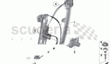 DOOR WINDOW LIFTING MECHANISM FRONT