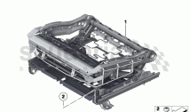 Seat, front, seat frame