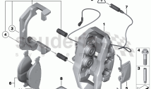 Front wheel brake-Brake pad sensor