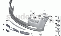 Trim panel, bumper, front