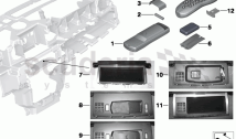 Individual parts, phone handset/mounting