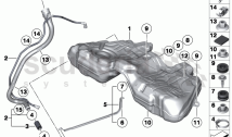Fuel tank/mounting parts