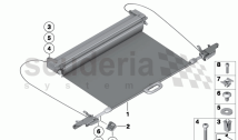 Roller cover for luggage compartment