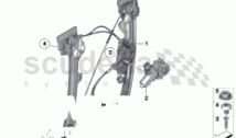DOOR WINDOW LIFTING MECHANISM REAR