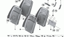 Seat, front, rear panel I