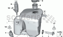 Reservoir, windscr./headlight washer sys.
