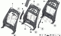 Seat, front, backrest frame