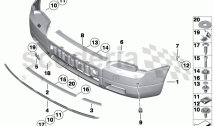 Trim panel, bumper, front