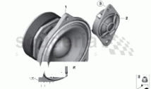 Single parts rear door/side trim speaker
