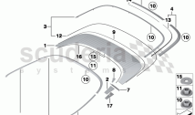 Trim and trim strip, conv.-top comp. lid