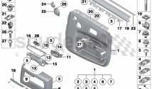 Door trim, rear