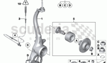 Carrier / wheel bearing, front